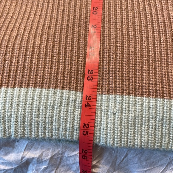 Ann Taylor Cream, Green, Yellow and Brown Color Block Mock Neck Sweater Size S - Picture 9 of 9